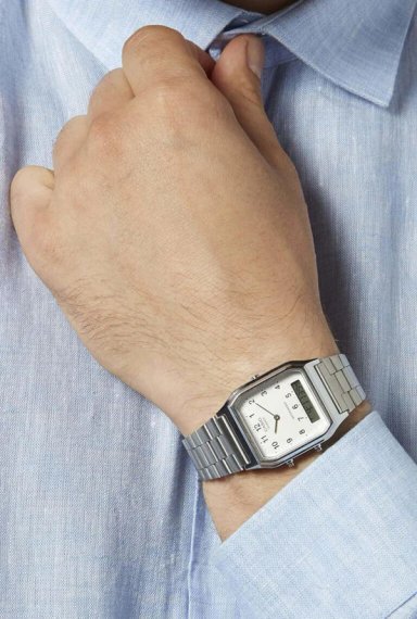 AQ-230 | RELOJ CASIO DE ACERO PLATEADO | CAS-108 - 3