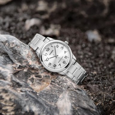 MTP-V001 | RELOJ CASIO PARA HOMBRE DE ACERO PLATEADO | CAS-2 - 2
