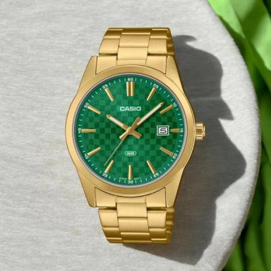MTP-VD03G-3A | RELOJ CASIO PARA HOMBRE DE ACERO DORADO | CAS-247 - 2