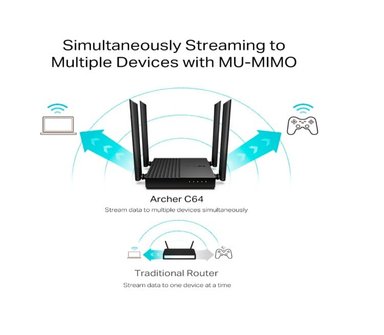 ARCHER C64 AC1200 WIRELESS MU-MIMO WIFI ROUTER GIGABIT - 2