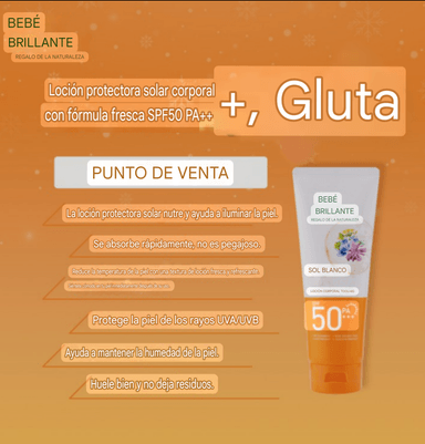 BLOQUEADOR LOCIÓN CORPORAL BABY BRIGHT WHITE SUN SPF50 PA+++ - 3