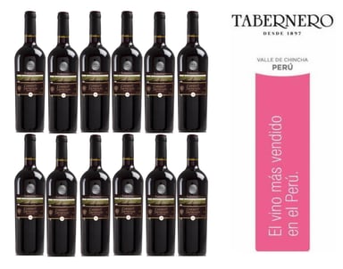 VINO TINTO TABERNERO CABERNET SAUVIGNON 750ML - 12 UND - 1