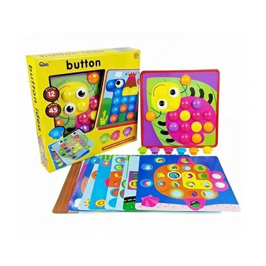 JUEGO DIDÁCTICO PUZZLE MOSAICO BUTTON IDEA PARA NIÑOS - 1