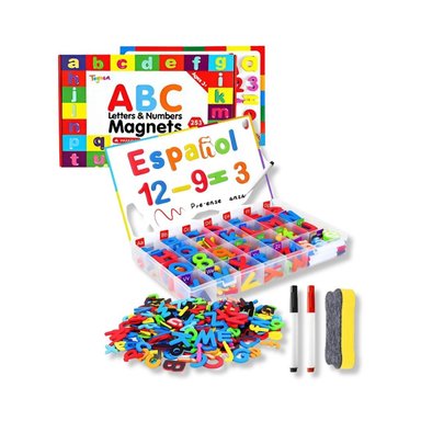 SET DIDÁCTICO DE LETRAS MAGNÉTICAS CON PIZARRA - 253 PCS - 1