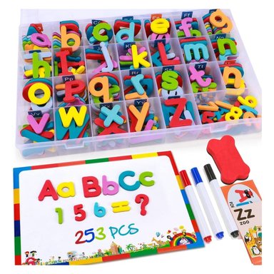 SET DIDÁCTICO DE LETRAS MAGNÉTICAS CON PIZARRA - 253 PCS - 5