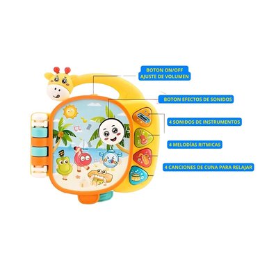 LIBRO INTERACTIVO JIRAFA MONTESSORI MUSICAL PARA BEBÉ - 4