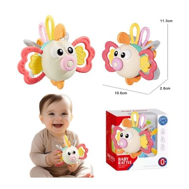 PACK RODILLO DE GATEO SENSORIAL + PEZ SONAJERO MOLAR PARA BEBÉS - 3