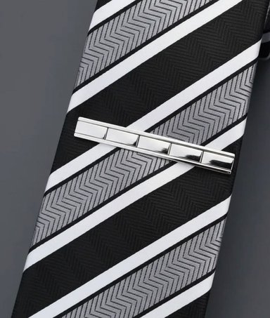 SET CORBATA PISA CORBATA GEMELOS Y PAÑUELO AZUL CON FIGURAS - 3