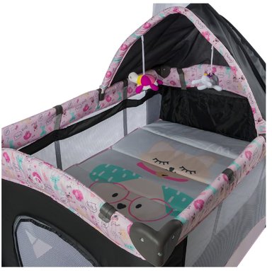 CUNA CORRAL EBABY SALLY 716-1A ROSADO MECEDORA - 3