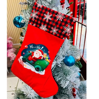 SET DE 3 CALCETIN NAVIDEÑO BOTAS 36CM PARA COLGAR EN LA CHIMENEA O ENTRADA - 2