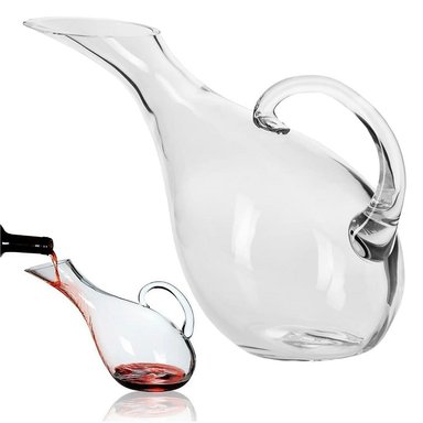 DECANTADOR DE VINO INCLINADO JARRA DE 1 LITRO - 1