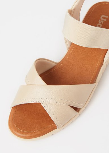 SANDALIAS MUJER USAFLEX CUERO VAINILLA PLATAFORMA USA AE0510VAI - 4
