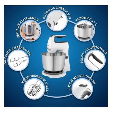 BATIDORA OSTER FPSTHS3612 DE MANO Y PEDESTAL CON ACCIÓN GIRATORIA - 6
