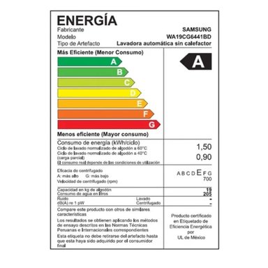 LAVADORA SAMSUNG 19KG ECOBUBBLE GRIS OSCURO WA19CG6441BDPE - 6