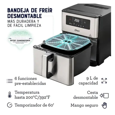 FREIDORA DE AIRE OSTER CKSTAF90D 9L DIGITAL - 3