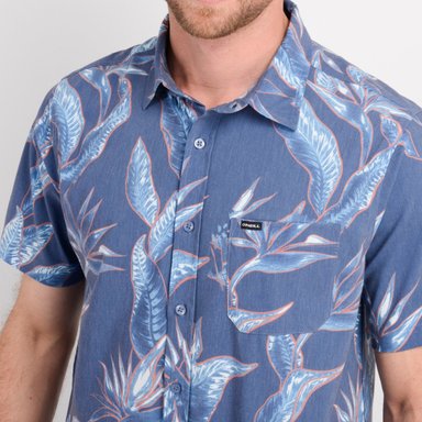 CAMISA TROPICAL BLUE ONEILL MANGA LARGA - 4