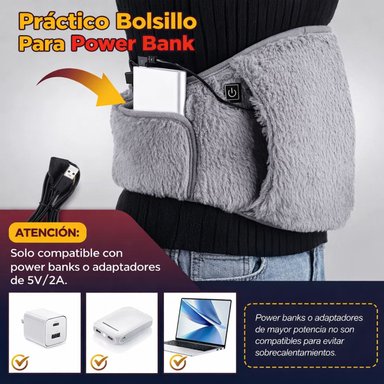 CINTURÓN CALENTADOR MENSTRUAL ELÉCTRICO PARA ALIVIO DE CÓLICOS Y DOLOR ABDOMINAL - 3