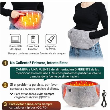 CINTURÓN CALENTADOR MENSTRUAL ELÉCTRICO PARA ALIVIO DE CÓLICOS Y DOLOR ABDOMINAL - 7
