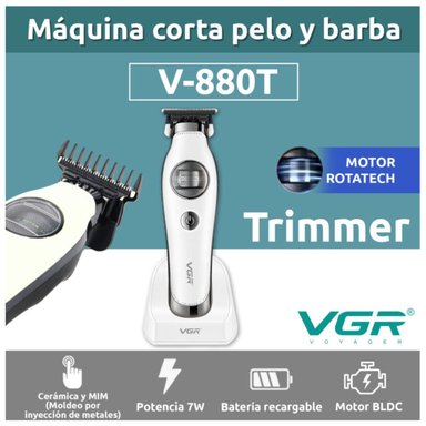CORTADORA PELO PATILLERA VGR V-880T PROFESIONAL BLDC 7200RPM RECARGABLE - 2