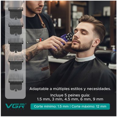 MÁQUINA CORTAR CABELLO VGR V-274 PROFESIONAL FADE TURBO 7000RPM - 8
