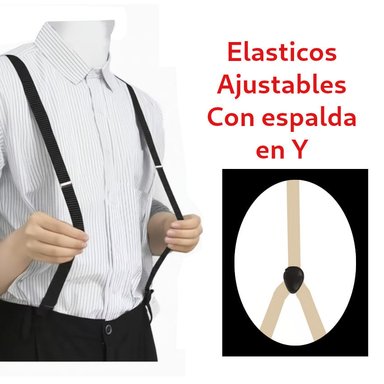 TIRANTES HOMBRE PANTALONES SUJETADOR AJUSTABLES RETRO VINTAGE, OPCION AL CINTURON - 3