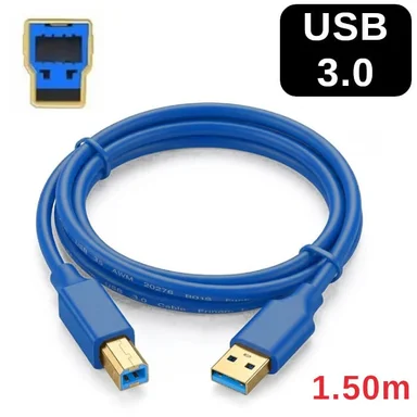 CABLE IMPRESORA USB 3.0 AZUL HP 6701DN EPSON T2170 F570 XEROX - 1