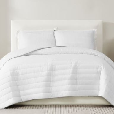 CUBRECAMA PIMA 300 HILOS QUEEN BLANCO - 1