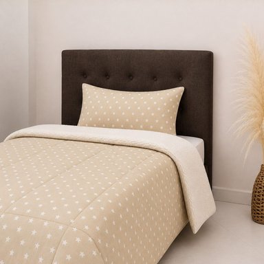 EDREDÓN CARNERO STAR QUEEN BEIGE 200 HILOS - 1
