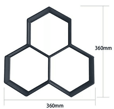 MOLDE PARA PISO CEMENTO HEX 36X36CM - 2