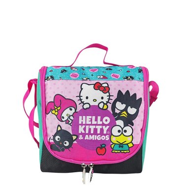 SET MOCHILA SCOOL HELLO KITTY AMIGOS OFICIO MOCHIRUEDAS PREMIUM 3 PZAS ROSADO BEBÉ - 4