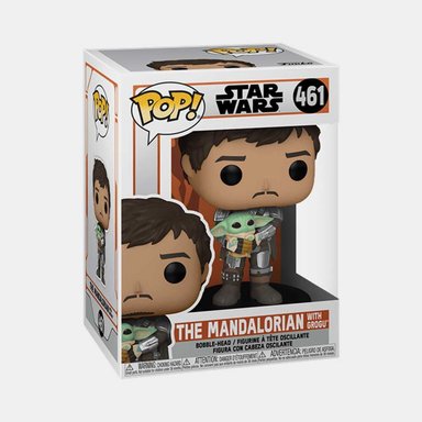 FIGURA FUNKO POP! STAR WARS: THE MANDALORIAN WITH GROGU #461 - 2