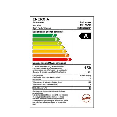 FRIGOBAR INDURAMA 122L RI-159CR CROMA - 6