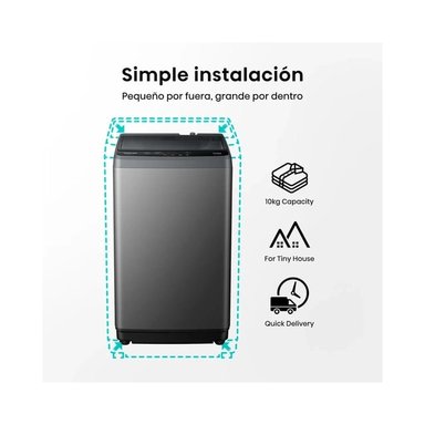 LAVADORA HISENSE CARGA SUPERIOR 10.5KG WT1D1030UT - 2