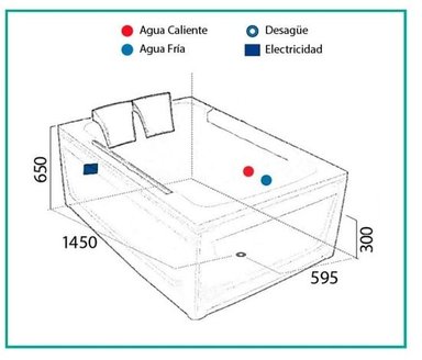 JACUZZI HIDROPLUS RECTANGULAR ZARA BLANCO MEDIDA 119 X 169 - 6