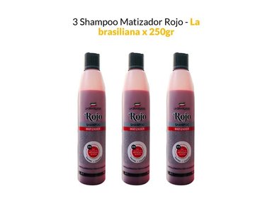 3 SHAMPOO MATIZADOR ROJO - LA BRASILIANA 250GR - 1