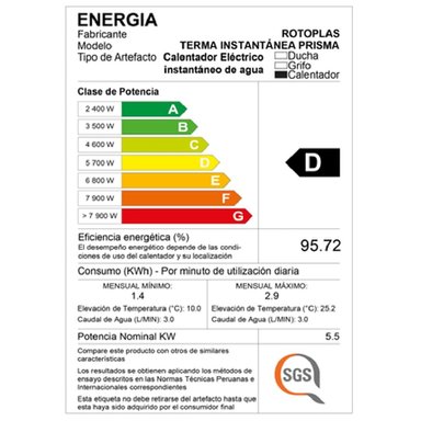 CALENTADOR DE AGUA INSTANTÁNEO PRISMA CON PANTALLA DIGITAL Y REGADERA REGULABLE - 3
