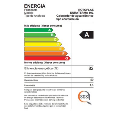 TERMA ELÉCTRICA DE ACUMULACIÓN DURATERMA 50L ROTOPLAS - 500370 - 5