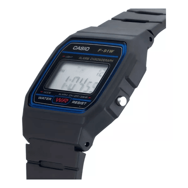 RELOJ CASIO F91W-1 VINTAGE NEGRO DE RESINA - 2
