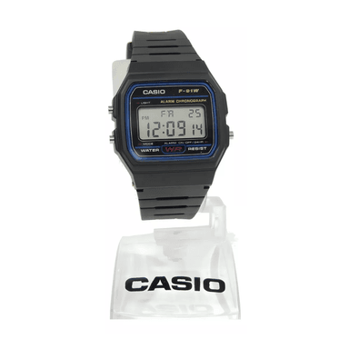 RELOJ CASIO F91W-1 VINTAGE NEGRO DE RESINA - 3