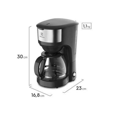 CAFETERA ELECTROLUX ECM20 GOTA A GOTA 30 TAZAS AUTOMÁTICA NEGRO - 2