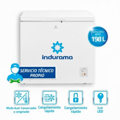 CONGELADORA INDURAMA 198L DEFROST CI-220BL BLANCO - 1