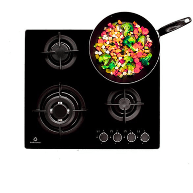 COCINA A GAS GLP INDURAMA 4 HORNILLAS EGI-604VDNEG ENCIMERA - 5