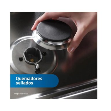 COCINA DE PIE MIDEA MGS24FS2LFABBC-PE A GAS 4 HORNILLAS NEGRO - 4