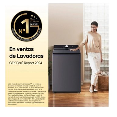 LAVADORA LG CARGA SUPERIOR 13KG WT13OBVTB ONYX NEGRO - 4