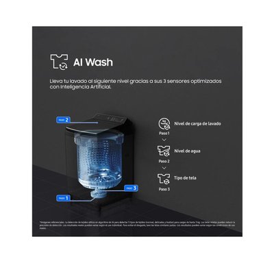 LAVADORA SAMSUNG AI WASH ECOBUBBLE™ 21KG NEGRA WA80F21B9BPE - 7