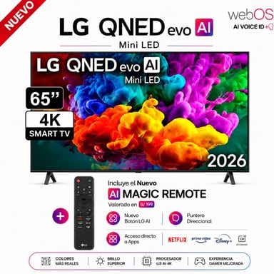 TELEVISOR LG 65QNED65BSA 65” 4K ULTRA HD QNED MINI LED - 1