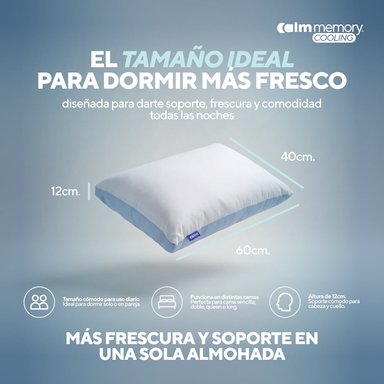 PACK COLCHÓN CALM DE MEMORY FOAM 1.5 PLAZAS + 1 ALMOHADA CALM MEMORY COOLING - 8
