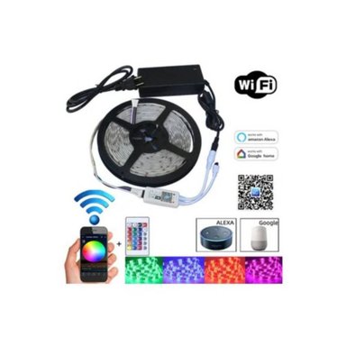 CINTA TIRA LED RGB WIFI MUSICA X 5M BLUETOOTH CELULAR SMART LED NEGRO - 3