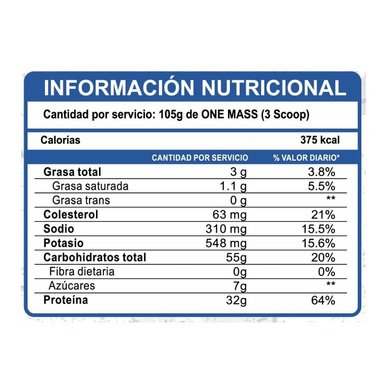 PROTEÍNA INN ONE MASS 2 KG CHOCOLATE - 3