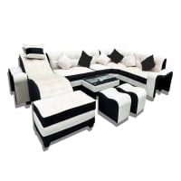 JUEGO DE SALA MODELO BRUSELAS + REGALO MESITA DE CENTRO + 2 PUFF DE REGALO + COJINES DE REGALO - 2